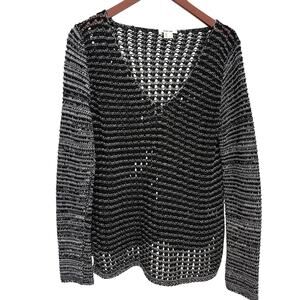 Helmet Lange Sz L Open Knit Sweater Fishermancore